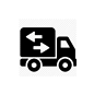 logistic moving truck icon